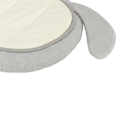 Trixie Hondenmand Junior Grijs 50×40 cm – Zachte Teddy Stoffen Mand