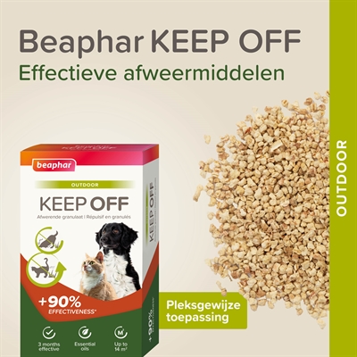 BEAPHAR Keep Off Granulaat Kat/Hond 2X200 g – Natuurlijke Essentiële Oliën