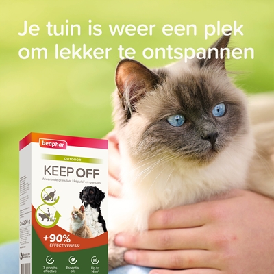 BEAPHAR Keep Off Granulaat Kat/Hond 2X200 g – Natuurlijke Essentiële Oliën