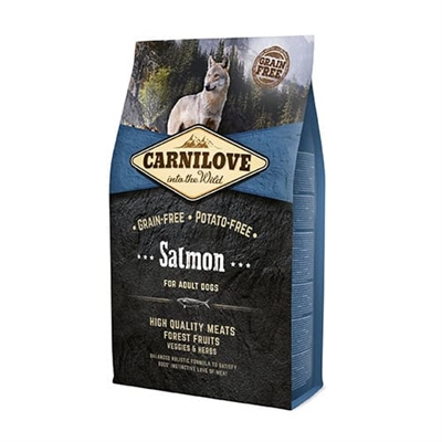 CARNILOVE Hundefutter Lachs Adult 4 KG - getreidefrei und Omega-3