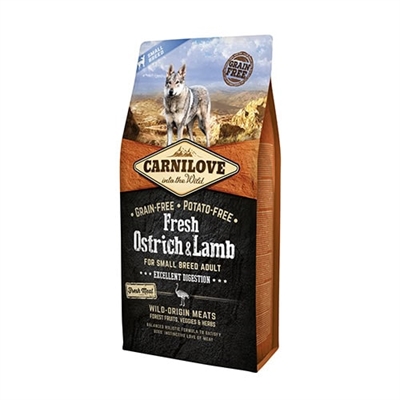 CARNILOVE hondenvoer FRESH OSTRICH/LAMB 6 KG – kleine rassen