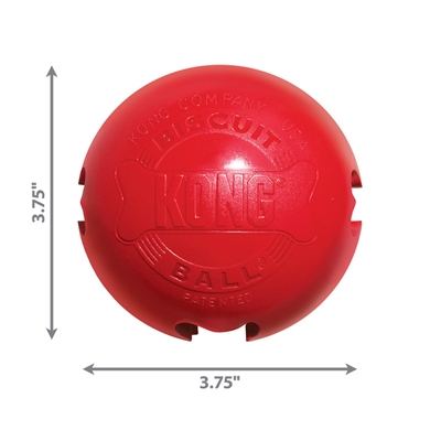 KONG Hundespielzeug Biscuit Ball 9,5×9,5×9,5 cm - rot