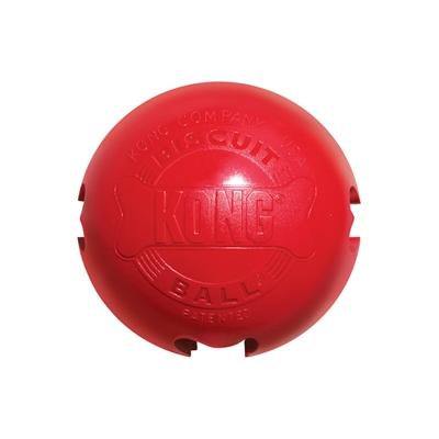 KONG Hundespielzeug Biscuit Ball 9,5×9,5×9,5 cm - rot