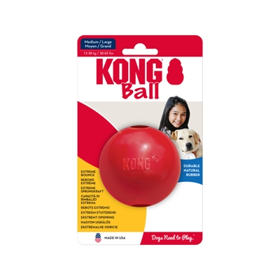 KONG Hondenbal Met Gat Rubber 7,5×7,5 cm – Medium