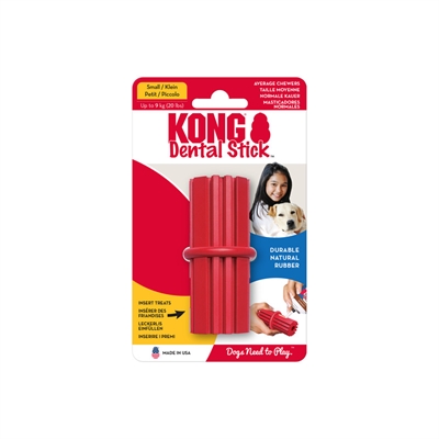 KONG hondenkauwspeeltje DENTAL STICK RUBBER Rood 8,5×4×4 cm – S