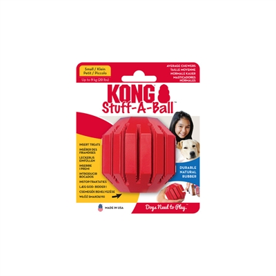 KONG honden speeltje KONG Stuff A Ball Rubber Rood 6,5×6,5 cm – vulbaar