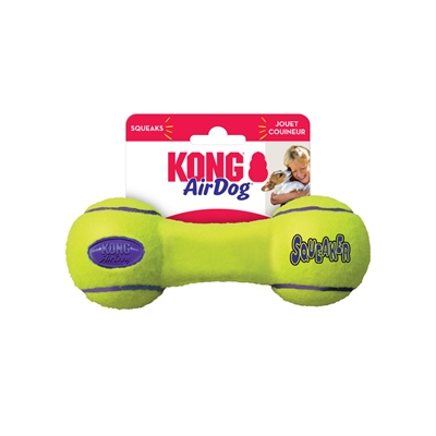 KONG Airdog Dumbel Tennisbal Geel 18×6,5×6,5 cm – Hondenspeeltje
