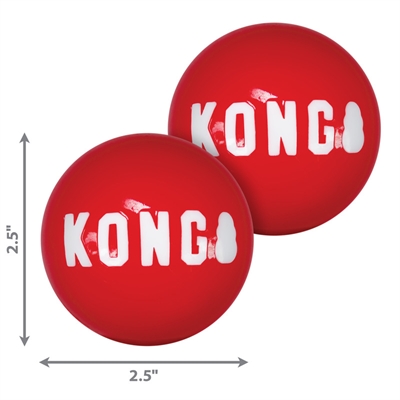 KONG Hondenspeelbal Signature Balls M 6,5×6,5 cm – Rood