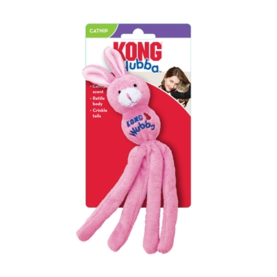 KONG Kattenspeeltje Wubba Konijn Assorti 4×4×20,5 cm – Speelplezier