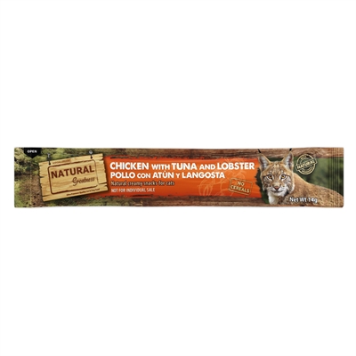 NATURAL GREATNESS Kattensnack Creamy Chicken met tonijn & kreeft | Hypoallergeen, met taurine en L-lysine - 4x14 g