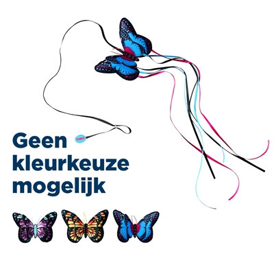 KONG Kattenhengel Vlinder Assorti 14×2,5×101,5 cm – Kleurrijk