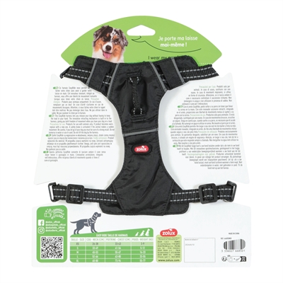 <span id="brand" data="zolux"/> Hondentuig EASYRIDE | Zwart - XS 26-38x33-43 CM