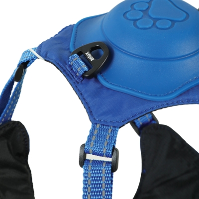 ZOLUX Hondentuig Easyride Handsfree uittrekbare riem & stopsysteem + reflectie - Blauw - S 5-12 kg (41-54 cm)