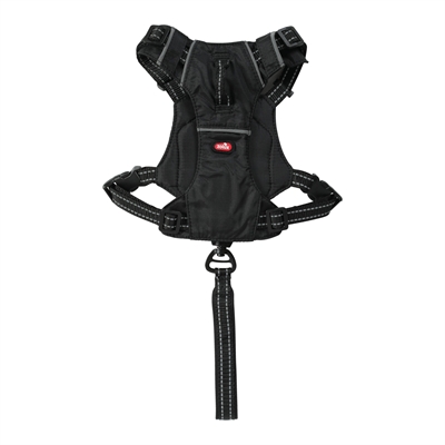 ZOLUX hondentuig Easyride Handsfree uittrekbare riem - Zwart - S (41–54 cm, 5–12 kg)