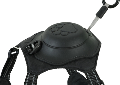 ZOLUX hondentuig Easyride Handsfree uittrekbare riem - Zwart - S (41–54 cm, 5–12 kg)