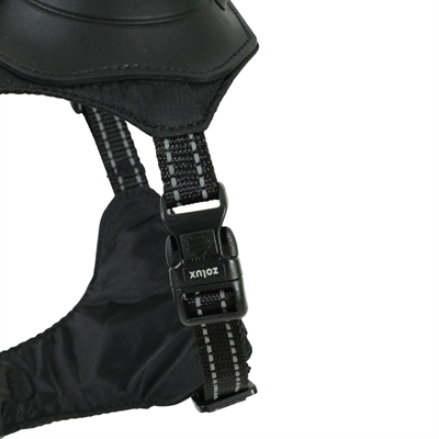 ZOLUX hondentuig Easyride Handsfree uittrekbare riem - Zwart - S (41–54 cm, 5–12 kg)