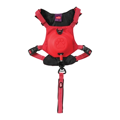 ZOLUX Hondentuig Easyride Handsfree uittrekbare riem en stopsysteem - Rood - S 5-12 kg (41-54 cm)