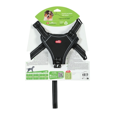 ZOLUX Hondentuig Easyride | Handsfree uittrekbare riem, stopsysteem en reflectie - Zwart - M (16–33 kg)