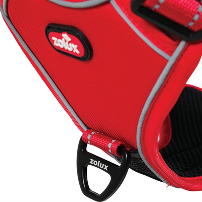 ZOLUX Hondentuig EASYRIDE Handsfree uittrekbare riem | Reflecterend & stopsysteem - Rood - M 55–67 cm (16–33 kg)
