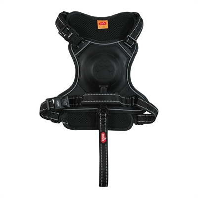 ZOLUX Hondentuig EASYRIDE | handsfree uittrekbare riem - stopsysteem & reflectie - Zwart - L (63-80 cm, 33-55 kg)