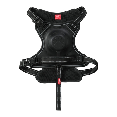 ZOLUX Hondentuig Easyride - Handsfree uittrekbare riem, stopsysteem & reflectie - Zwart - XL (73-94 cm)