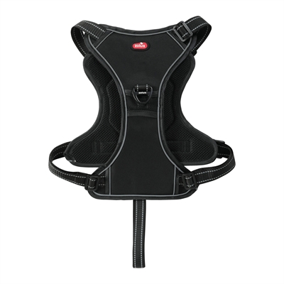 ZOLUX Hondentuig Easyride - Handsfree uittrekbare riem, stopsysteem & reflectie - Zwart - XL (73-94 cm)