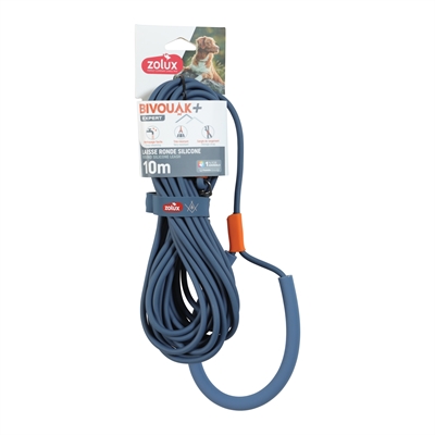 ZOLUX Trainingslijn Bivouak Slijtvast siliconen, inclusief opbergband - Blauw - 10 m x 0,6 cm