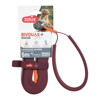 ZOLUX Sleeplijn Bivouak Waterafstotend & reflecterend - Rood - 5 m x 1,5 cm