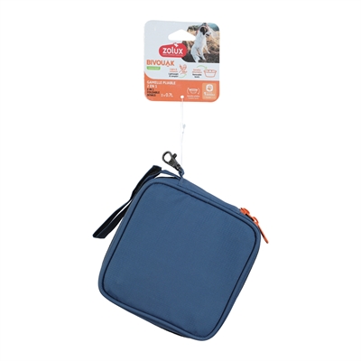 <span id="brand" data="zolux"/> BVK 2in1 Opvouwbare Voerbak en Drinkbak Blauw | 2x700 ML