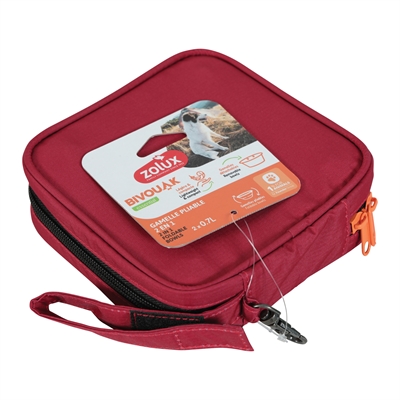 <span id="brand" data="zolux"/> 2IN1 Opvouwbare Voerbak en Drinkbak Rood | 2x700 ML