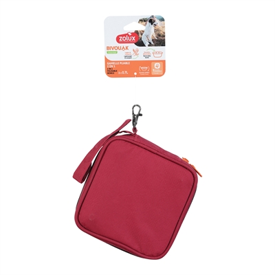<span id="brand" data="zolux"/> 2IN1 Opvouwbare Voerbak en Drinkbak Rood | 2x700 ML