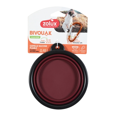<span id="brand" data="zolux"/> Opvouwbare Siliconen Voerbak Rood | 13 CM 450 ML