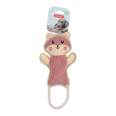 ZOLUX Pluche hondenspeeltje Buddy Hamster zacht, piepend & gerecycled - Roze - 14x5x28 cm