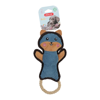 ZOLUX hondenspeeltje Buddy Hamster piepend, 100% gerecyclede vulling - blauw - 14x5x28 cm