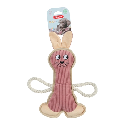 ZOLUX Hondenspeeltje Buddy Konijn zacht piepend - roze - 27x5x33 cm