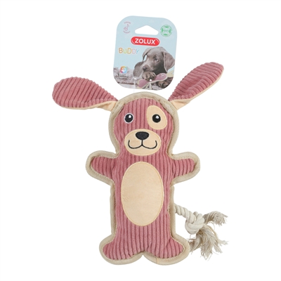 ZOLUX Hondenspeeltje Buddy zacht, piepend, 100% gerecycled - roze - 20x5x23 cm