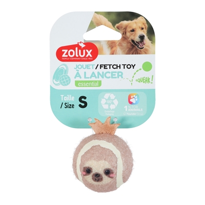 ZOLUX Hondenspeelbal Tennisbal Luipaard met pieper - 100% gerecycled polyester - S/4,5 cm