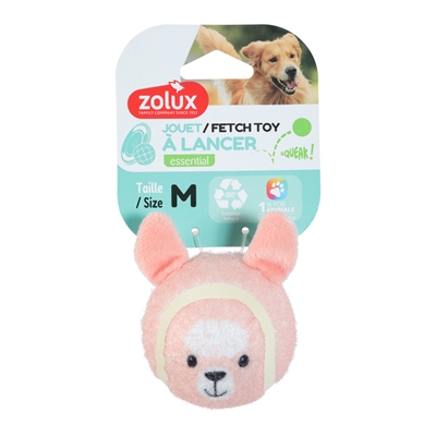 ZOLUX Hondenspeelbal Tennisbal Lama - Met pieper | 100% gerecycled polyester - M (6 cm)