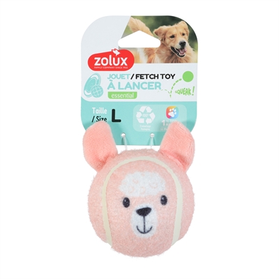 ZOLUX Hondenspeelbal Tennisbal Lama met pieper - 100% gerecycled polyester - 7,5 cm (L)