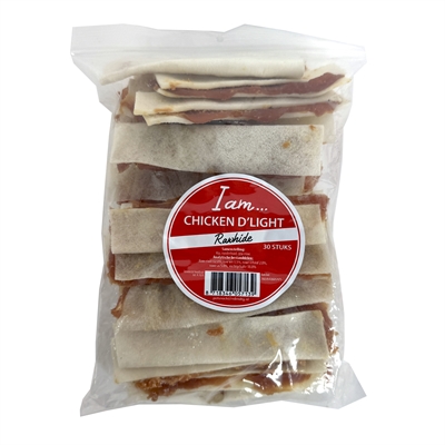 I AM hondenkauwsnack I AM CHICKEN D'LIGHT RAWHIDE 30 st – eiwitrijk