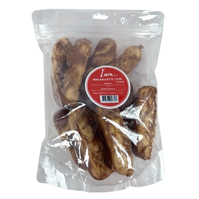 I AM hondensnack Mini Baguette 13 cm – 10 st, runderhuid, glutenvrij