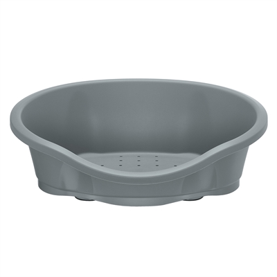 IMAC Hundekorb Dido 65×47 cm - Hellgrau, Recycelter Kunststoff