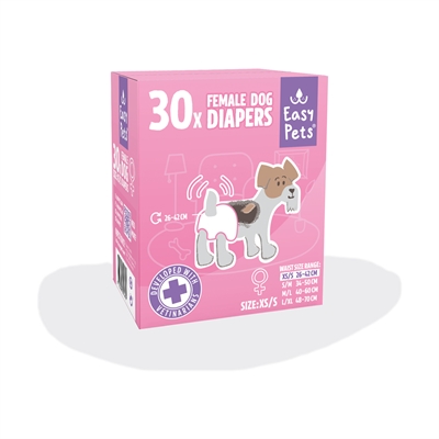 EASYPETS Hondenluier Teef XS/S 30 st – Ademend en Absorberend