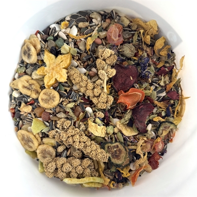 HARECO Papegaaienvoer Amazone Select zonder pellets Vetarm mix met zaden & fruitblokjes - 5 kg