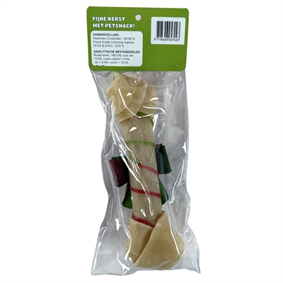 PETSNACK Kerst kauwbot geknoopt 20,5 cm – Naturel