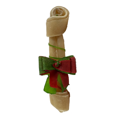 PETSNACK Kerst kauwbot geknoopt 20,5 cm – Naturel