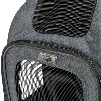 TRIXIE Hondentas Rugtas Dan Grijs 34×26×44 cm – Comfortabel & Veilig