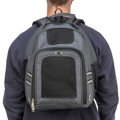 TRIXIE Hondentas Rugtas Dan Grijs 34×26×44 cm – Comfortabel & Veilig