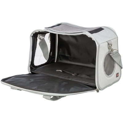 TRIXIE Hondentas Libby Grijs 42×25×27 cm – Comfortabele Draagtas