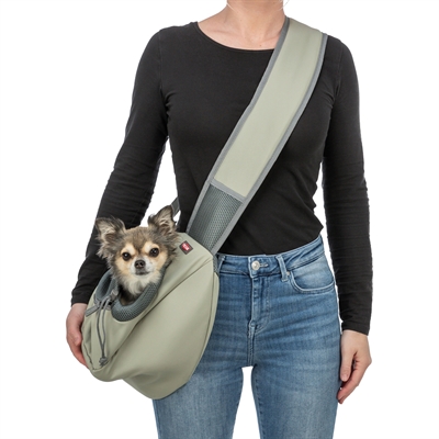 TRIXIE Hondentas Buikdrager Lichtgroen 50×18×25 cm – Draagtas voor kleine honden
